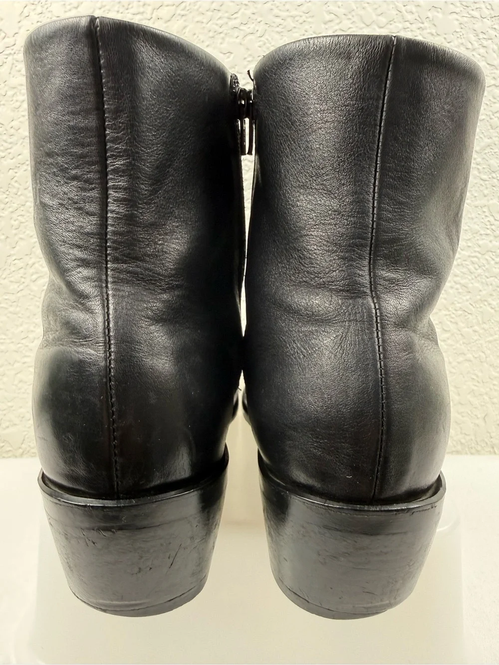 Durango TR820 Western Ankle Boots | Black Leather | Side Zip | Men's 9EE